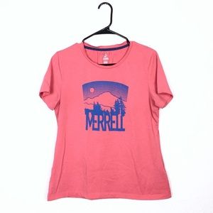 Merrell mountain graphic tee size large hiking outdoors granola girl